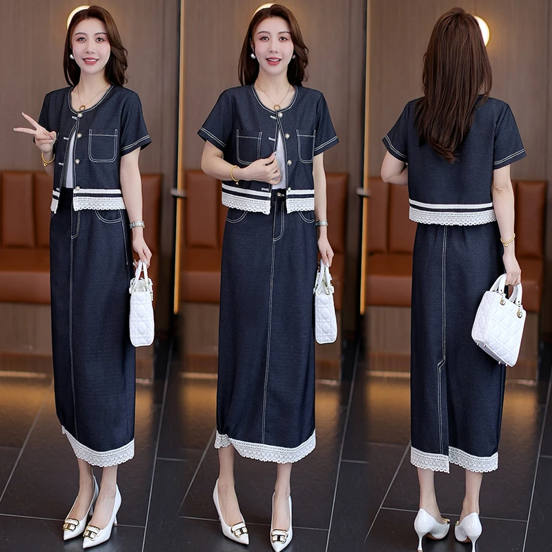 时尚套装中国风夏装工作宽松森系裙子两件套休闲风夏季洋气