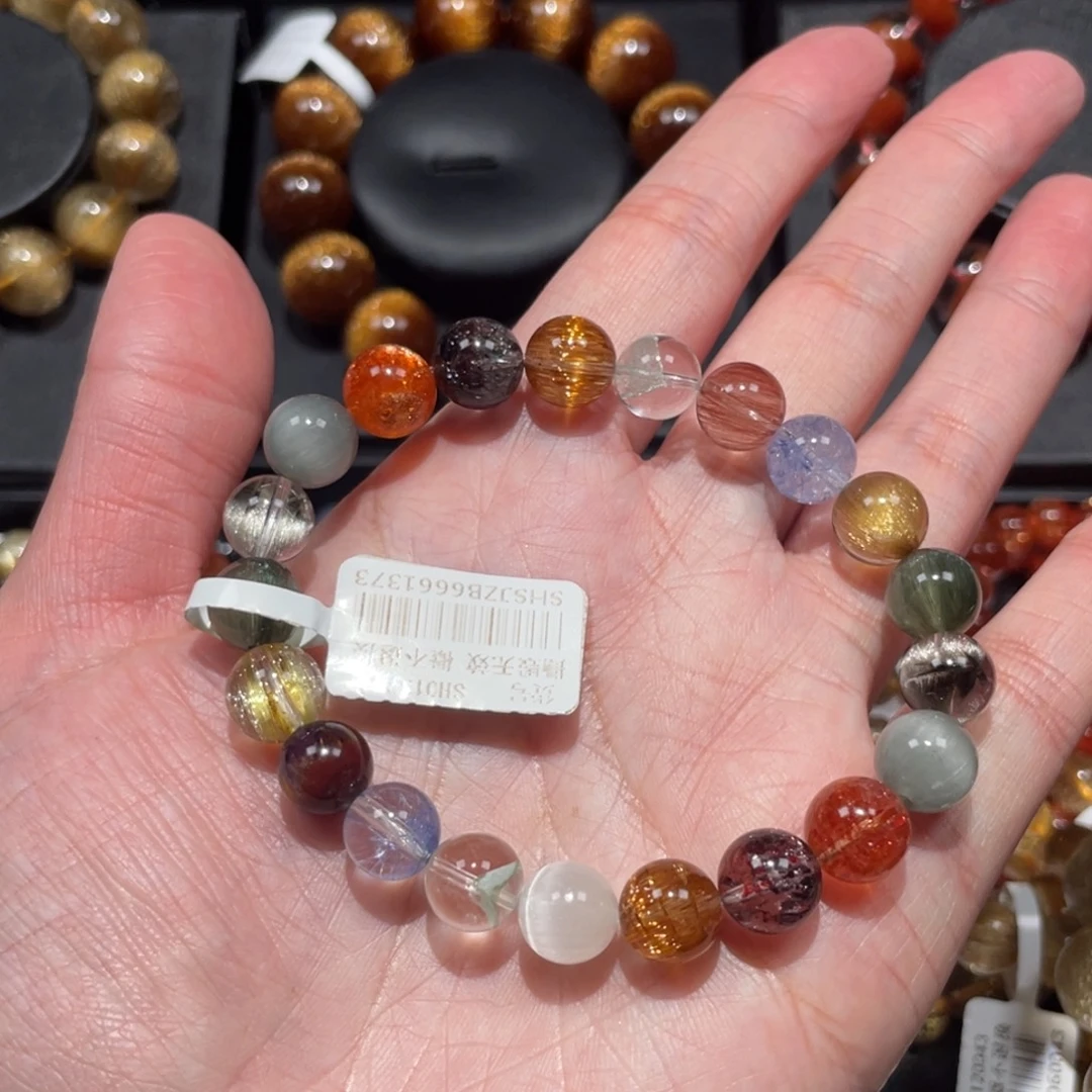 手链水晶未镶嵌水晶多宝9mm