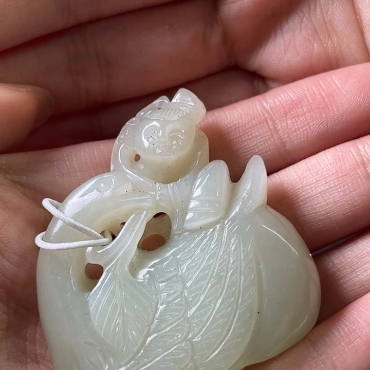 和田玉把件未镶嵌齐****6