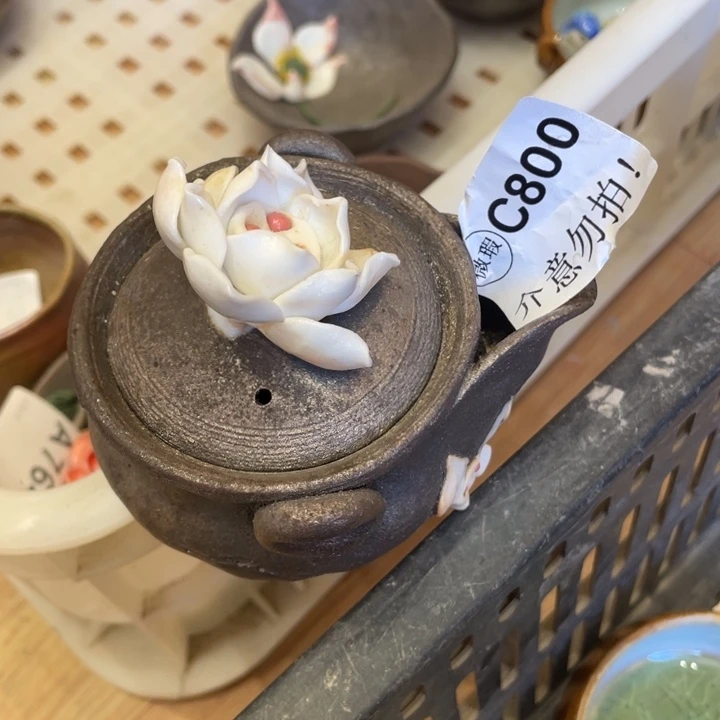 手工制作陶瓷茶具茶杯青蛙