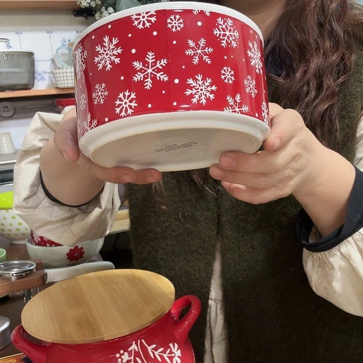 外贸陶瓷雪花15厘米盒子微瑕