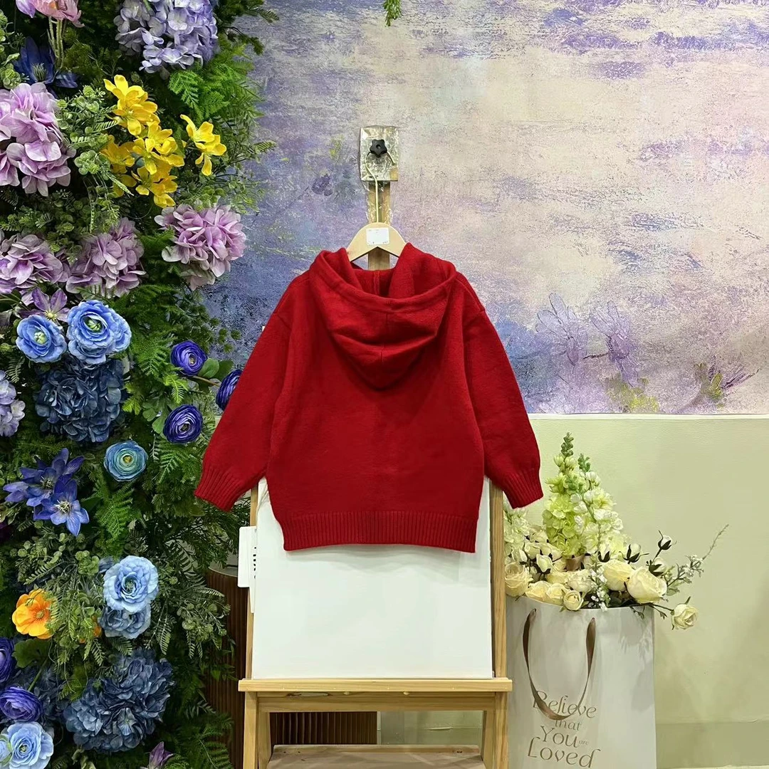 372F红色毛衣8065