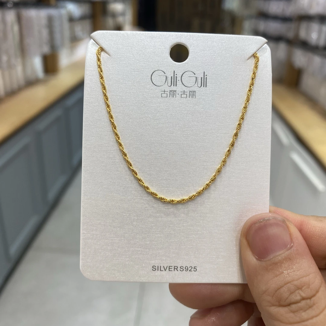 链子925银 04572 古丽品牌新款s925纯银裸链项链