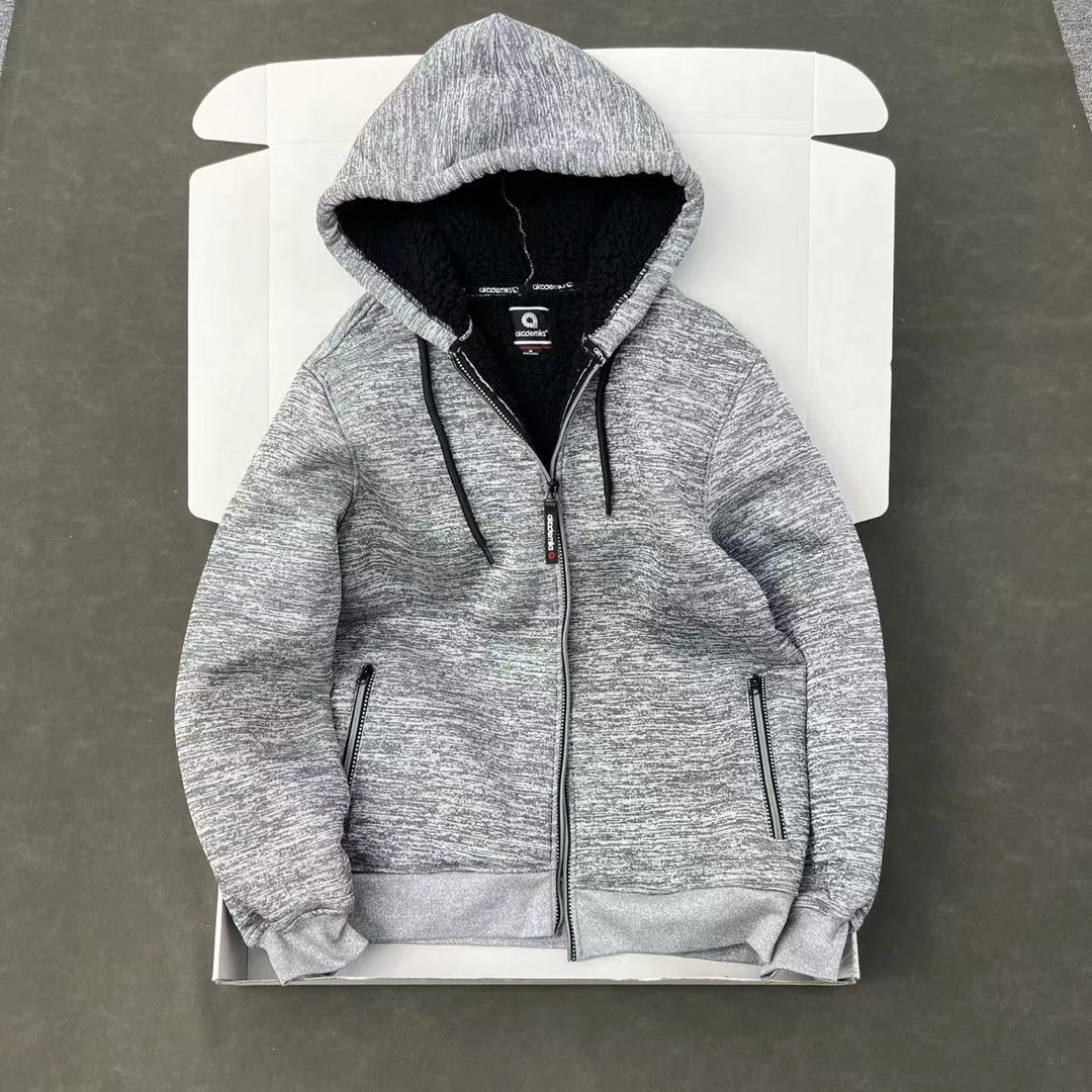 美单大码 加绒加厚一件可过冬 男士连帽防糕绒加厚外套