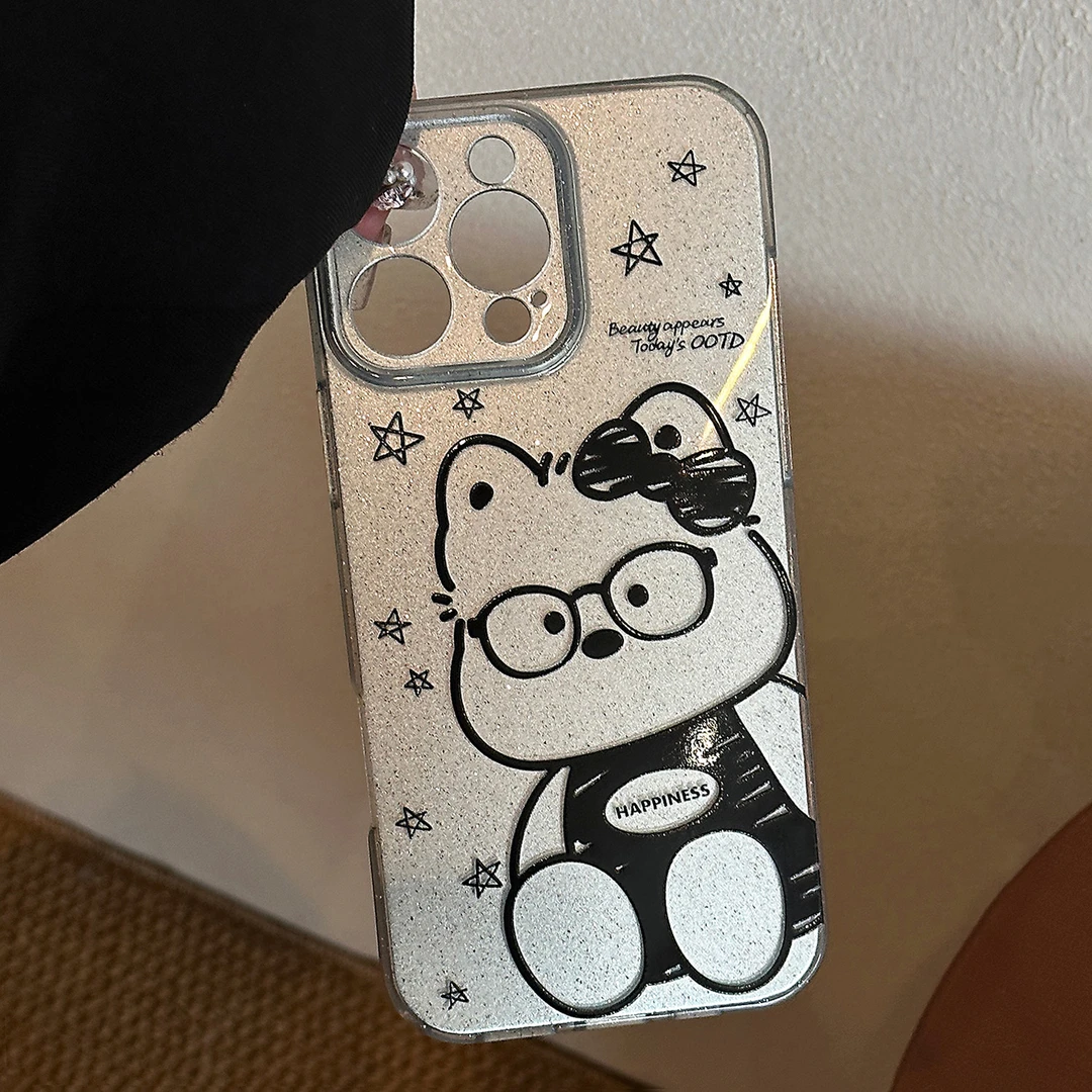 全包潮酷小狗适用iphone16promax手机壳苹果15个性14防摔13闪粉软