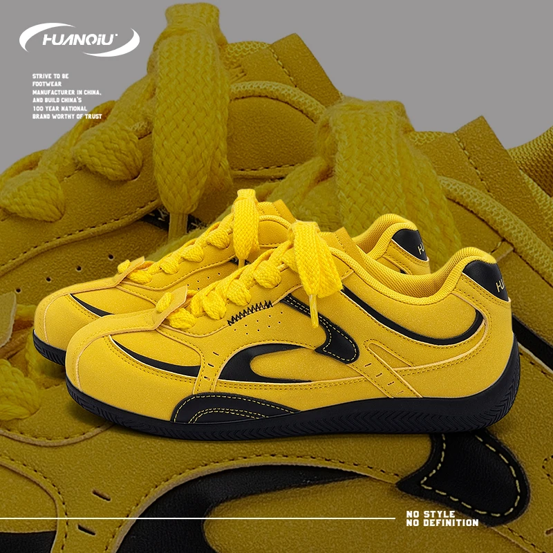 HUANQIU/环球内增高潮流百搭简约板鞋赛车鞋男鞋2025秋季新款休闲