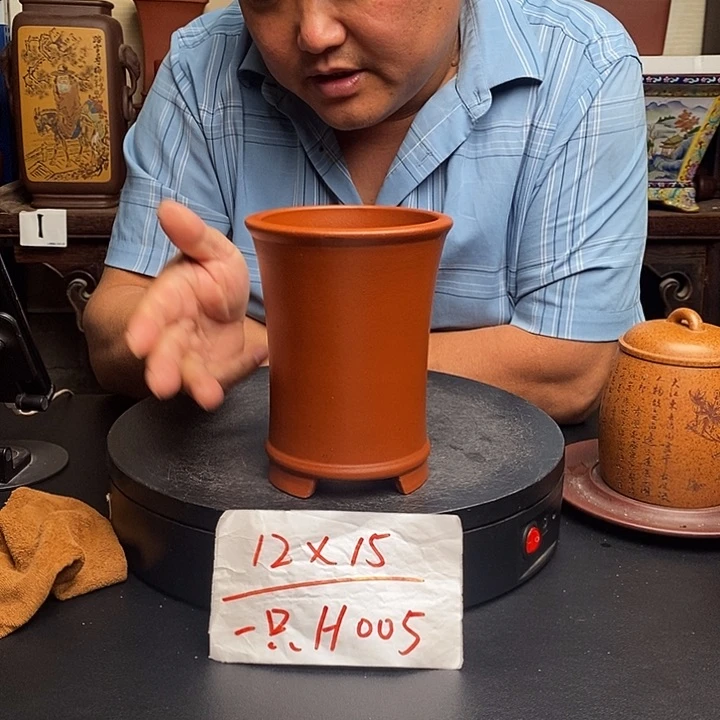 紫砂花盆货号一只H005