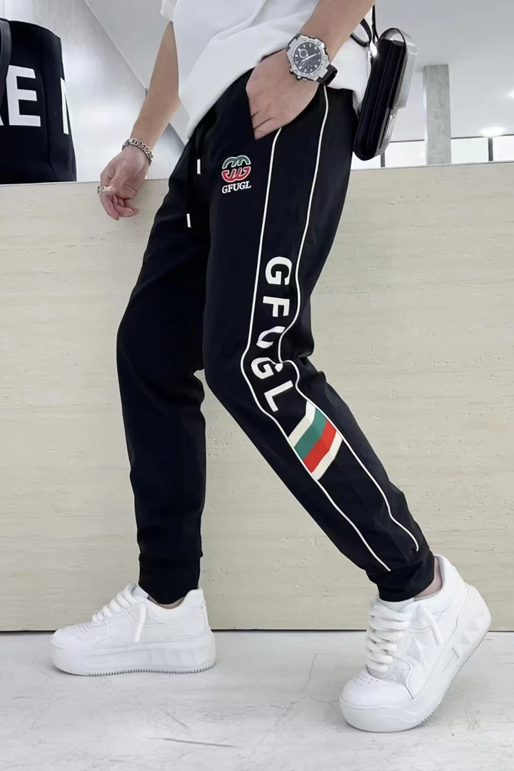 高品质春夏款宽松运动休闲时尚百搭高档男士高级个性休闲裤3303