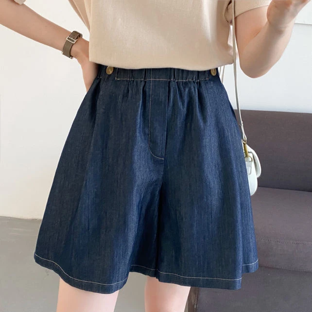 新款时尚百搭简约纯色休闲短裤DK6832