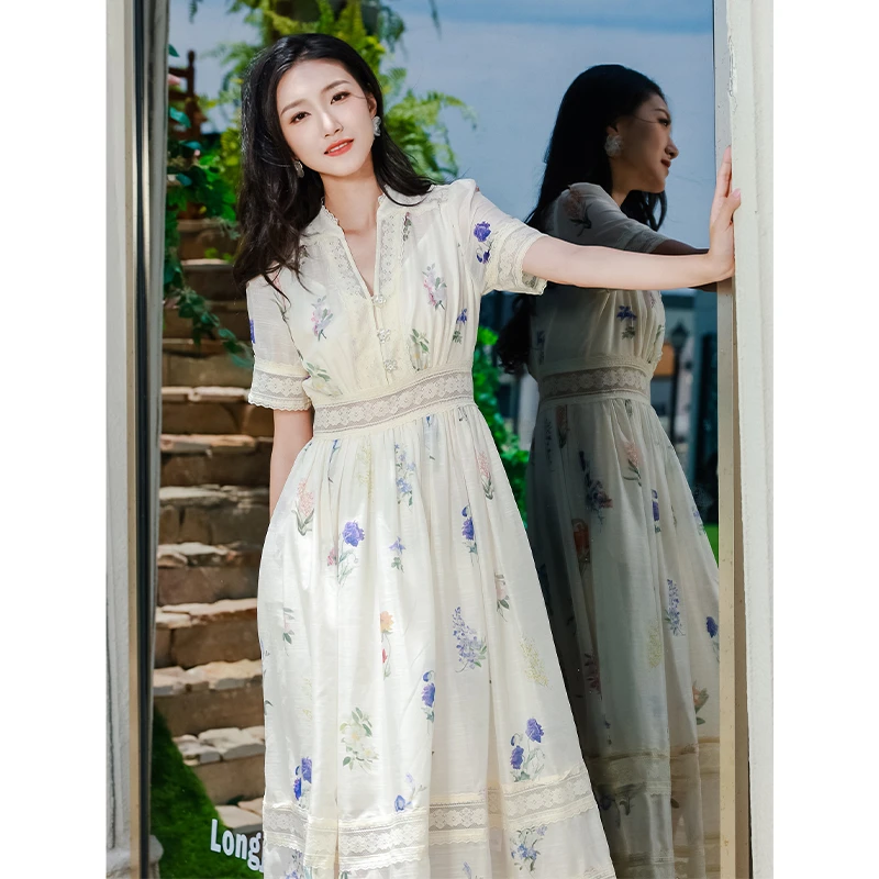 【达人专属】EVA OUXIU/伊华欧秀连衣裙42KAQ4773