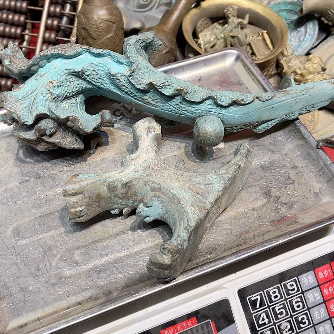 短***载黄铜摆件，文房摆件