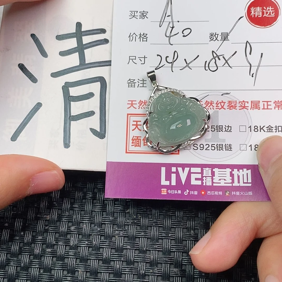 翡翠银S925镶嵌颈饰?****之