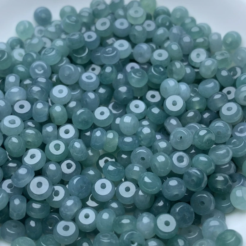 【闪购商品】翡翠手链未镶嵌卡3x6蓝水算盘60颗