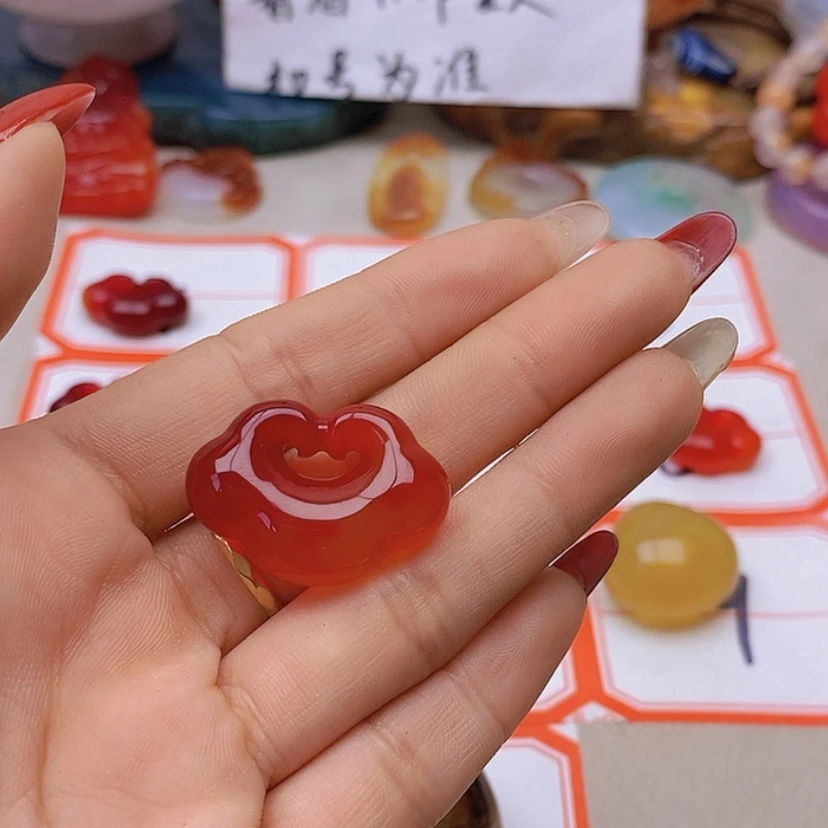 【闪购商品】未镶嵌玛瑙/玉髓珠宝半成品蓝*瑰