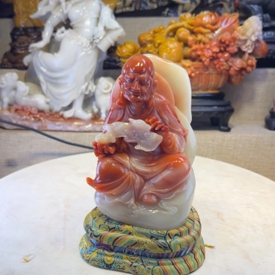 开***心寿山石印石摆件非常好
