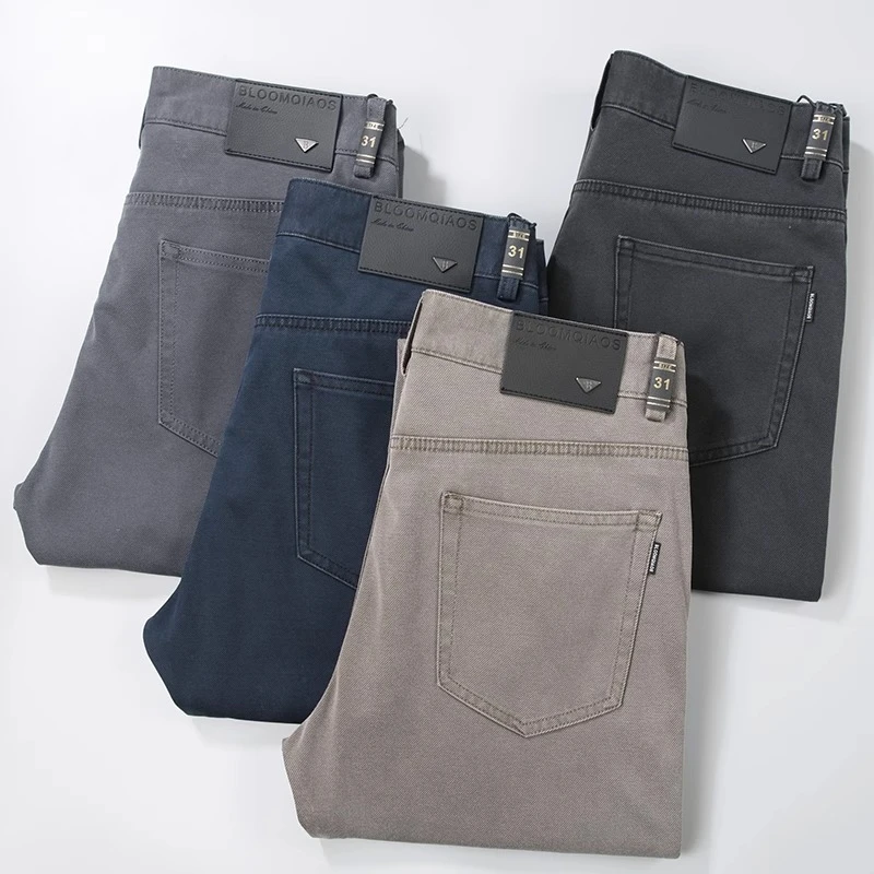 夏季薄款牛仔裤男2025新款直筒时尚微弹亲肤柔软商务休闲男士长裤