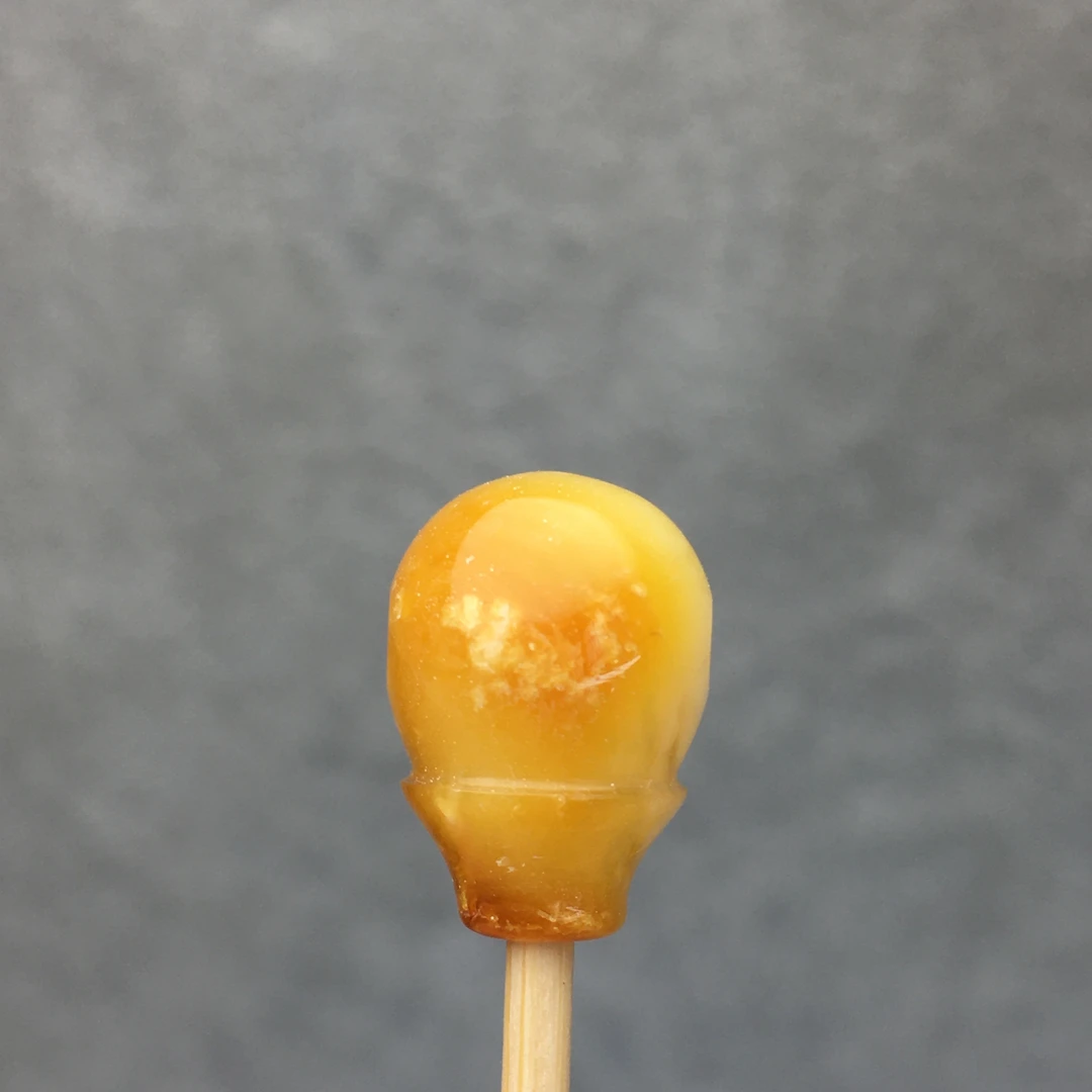 有瑕蜜蜡三通 对孔10.6mm厚11mm原石手作天然原矿保真无优化