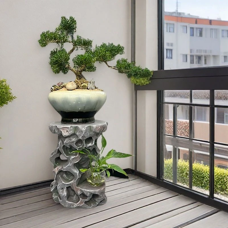 庭院花园户外室外花架中式花盆景栽架子网红门店花几摆件落地底座