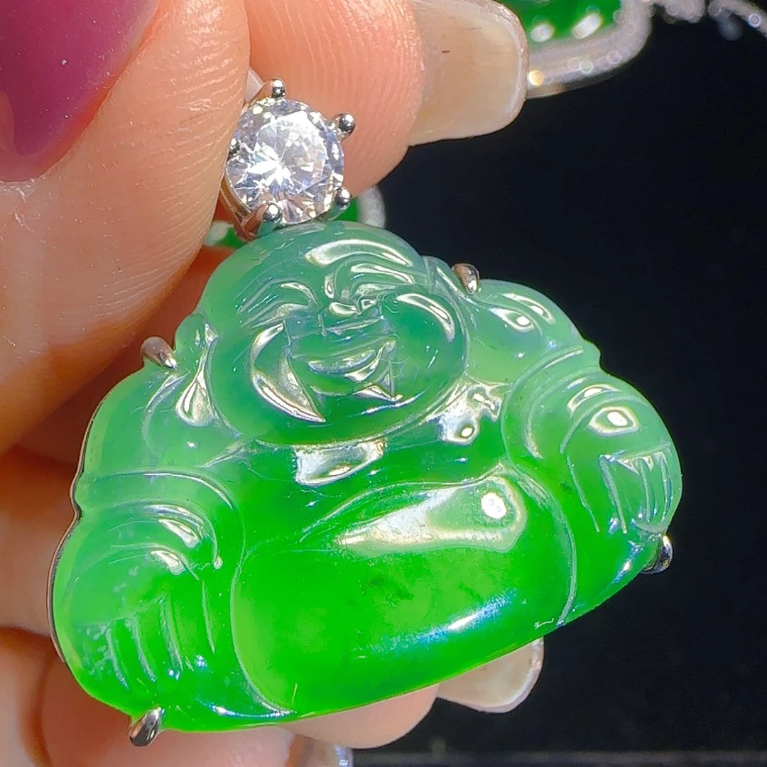 翡翠吊坠(赠链)银S925镶嵌