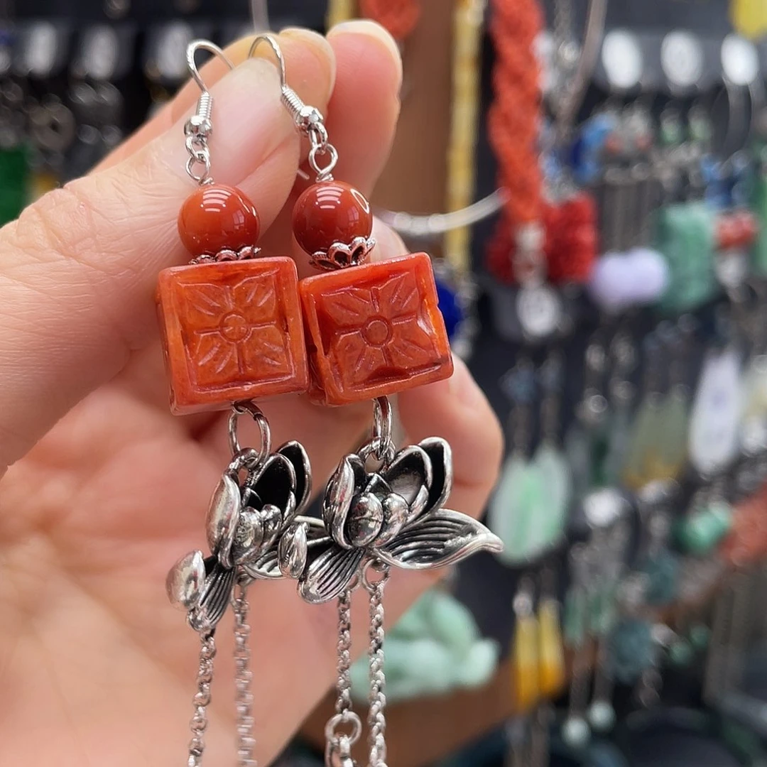 翡翠耳饰银S925镶嵌671ghjjuh