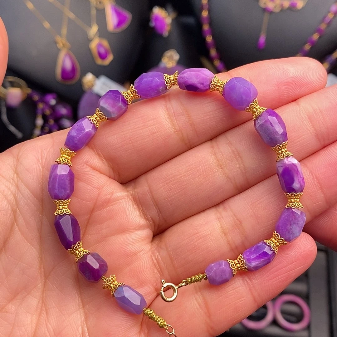 苏纪石（舒俱来）手链18K金镶嵌