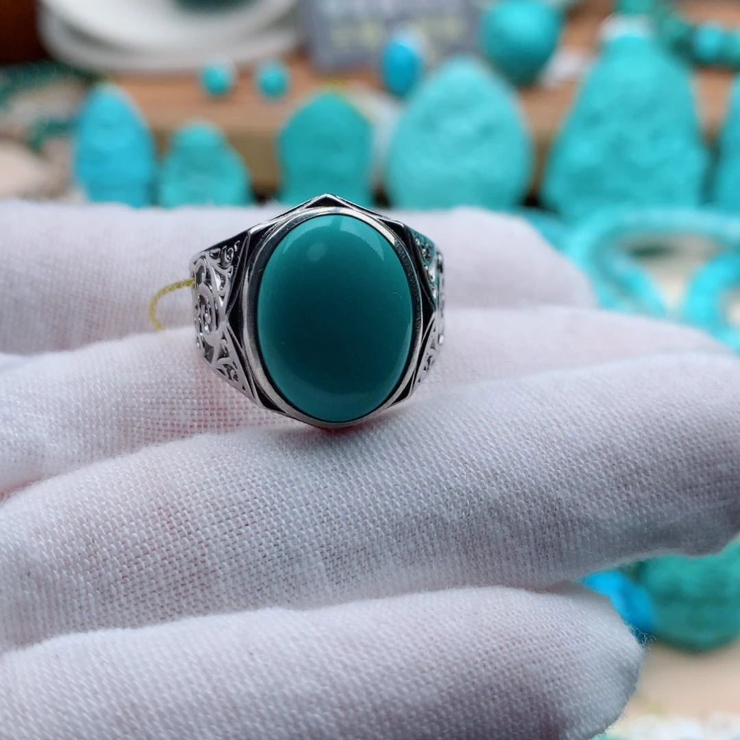 绿松石颈饰银S925镶嵌