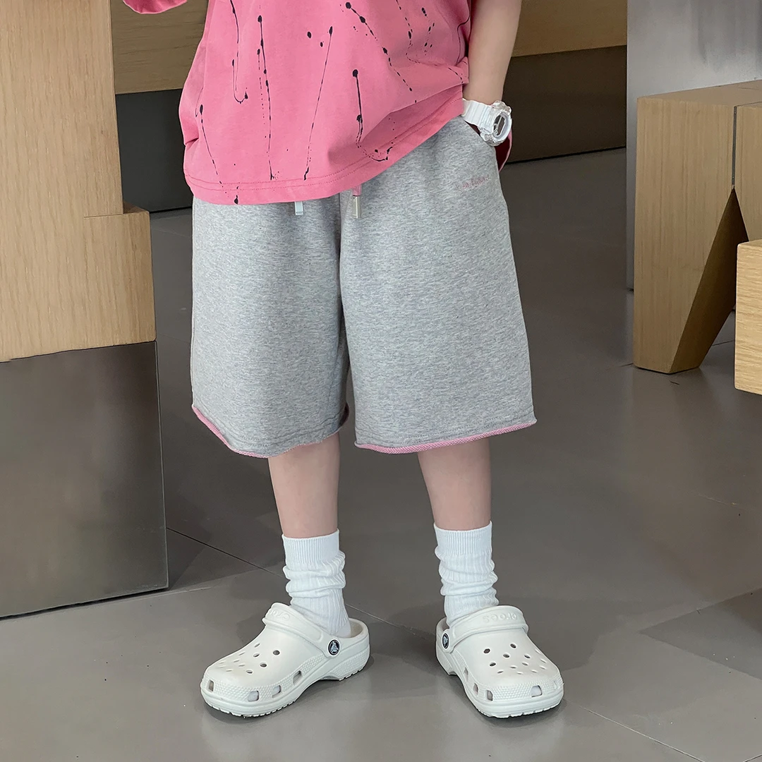 【现货】夏款儿童韩版毛边感短裤百搭宽松休闲五分裤CC1074-BXX1