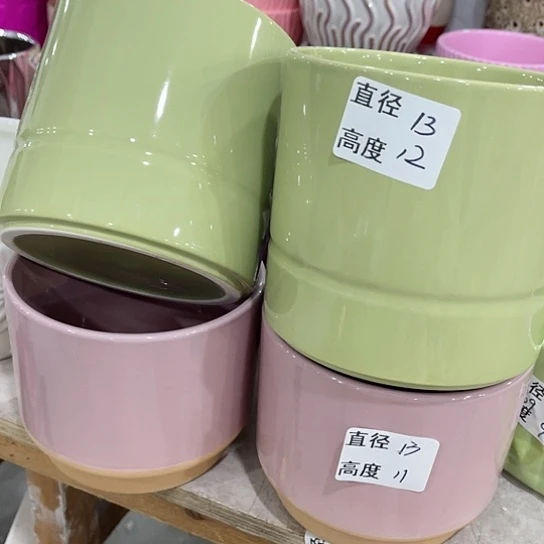 多肉绿植陶瓷花盆9.9包邮，有孔