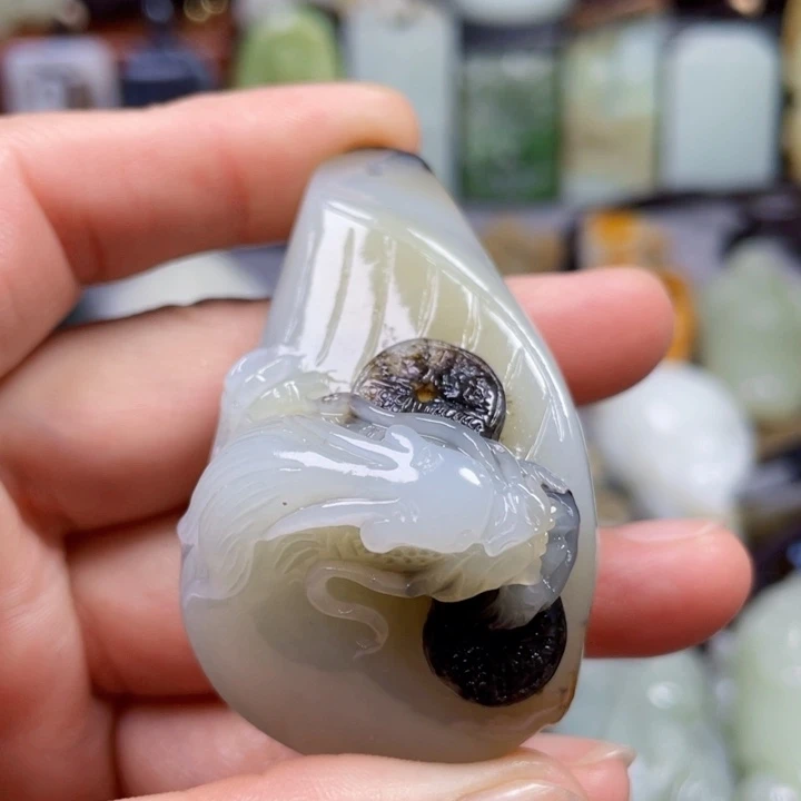 和田玉未镶嵌挂件