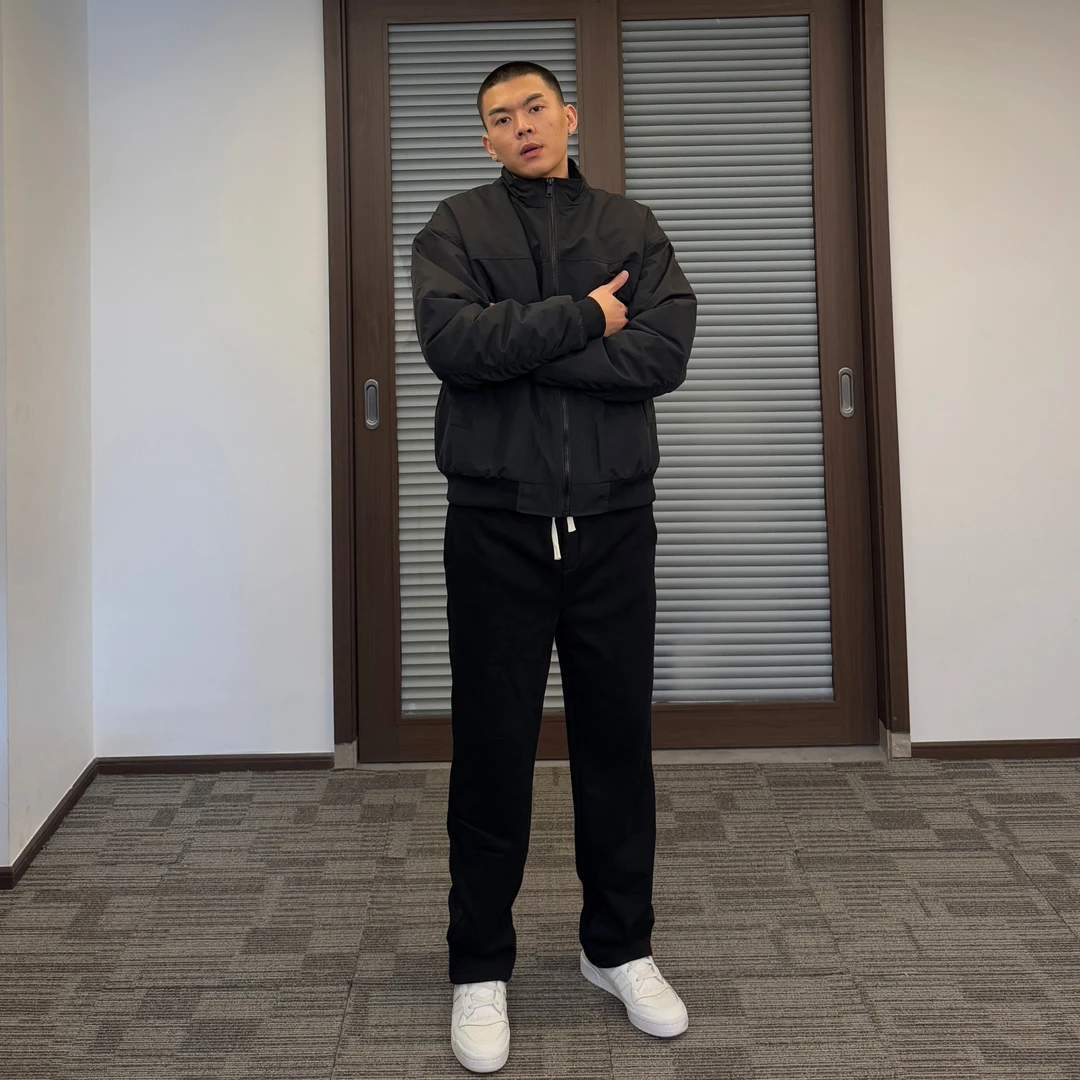 tillthedawn秋冬板正加绒卫裤男女高级重磅直筒运动裤cleanfit