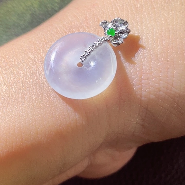 颈饰18K金镶嵌翡翠翡翠