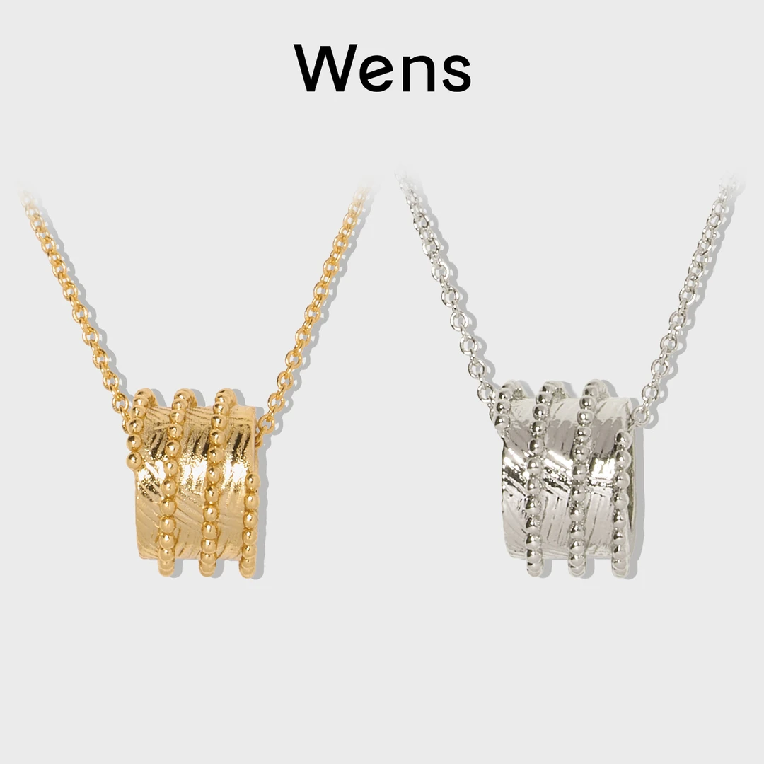 Wens/吻斯 铜合金项链 部落 图腾珠珠吊坠项链小众百搭时尚坠链