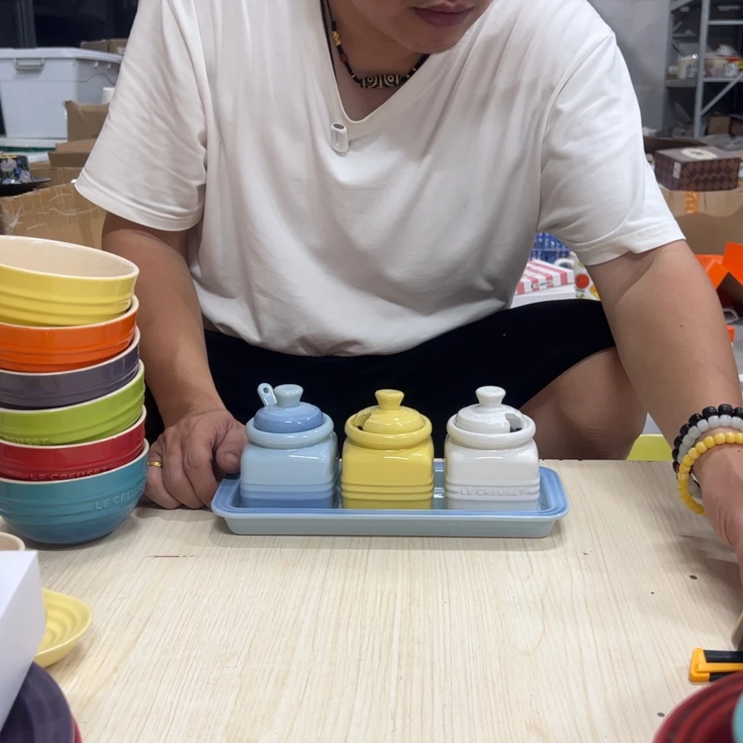 小姐姐家瓷器好漂亮调料罐马卡龙套装