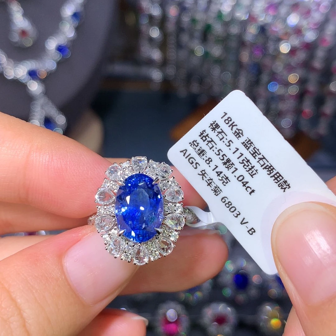 【闪购商品】蓝宝石戒指18K金镶嵌