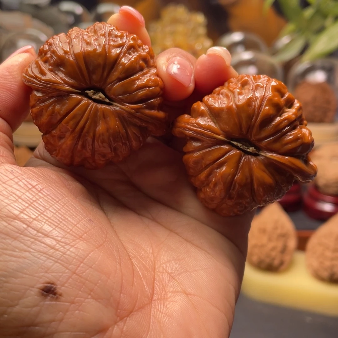 盘***生文玩核桃把件南瓜墩45