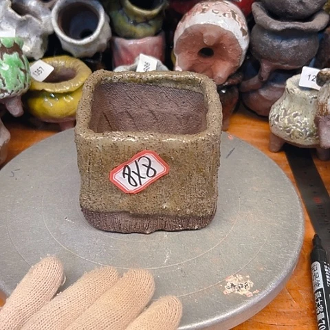 粗陶花盆手工花盆制作就这样