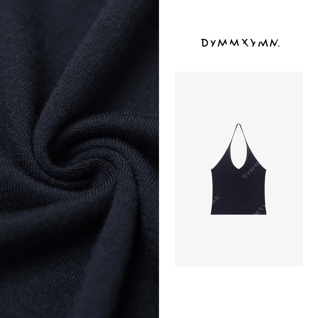 【DYMMXYMM】-早春极简风高级感双色露背吊带-5SS5168