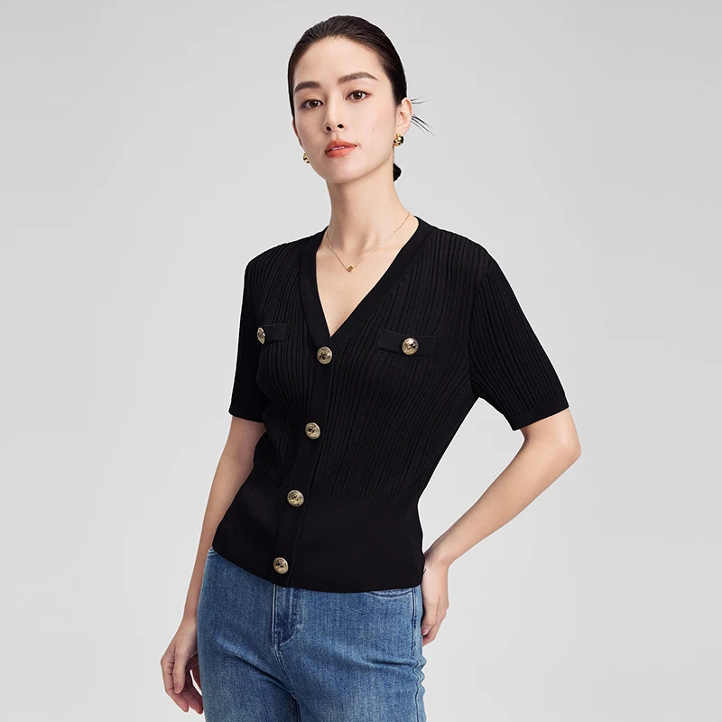 【晨粉专享价】赢智尚新款短袖H型略松较短款针织衫ZZ00373