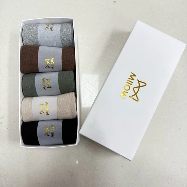 莫兰迪配色吸汗棉袜
