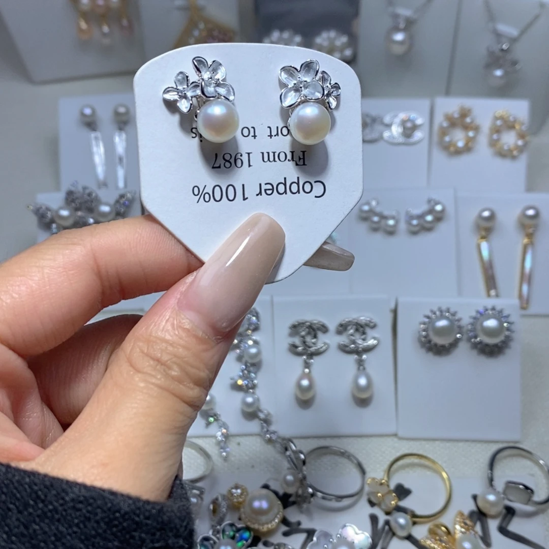 未镶嵌淡水珍珠耳饰