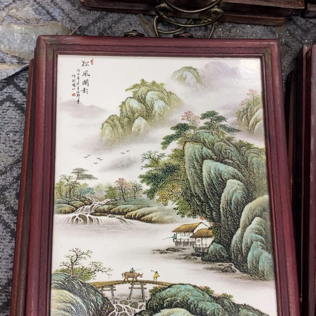 瓷片37*28厘米景德镇瓷板画柴窑烧制