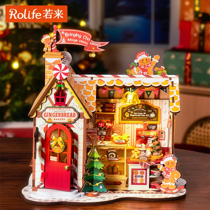【圣诞姜饼屋】若来圣诞DIY小屋姜饼屋送礼温馨可爱