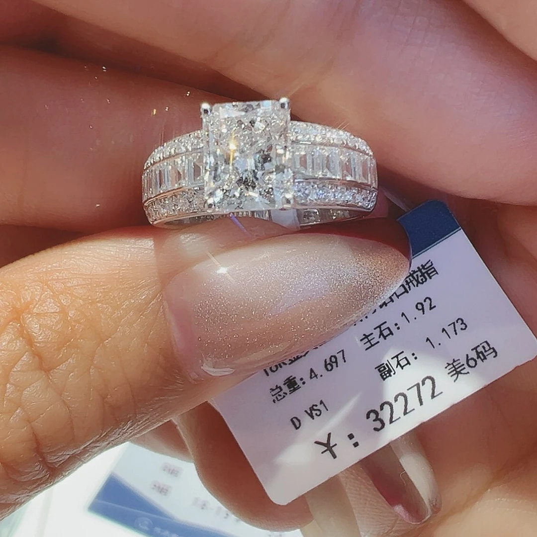 实验室培育钻石18K金镶嵌1.92ct12-13