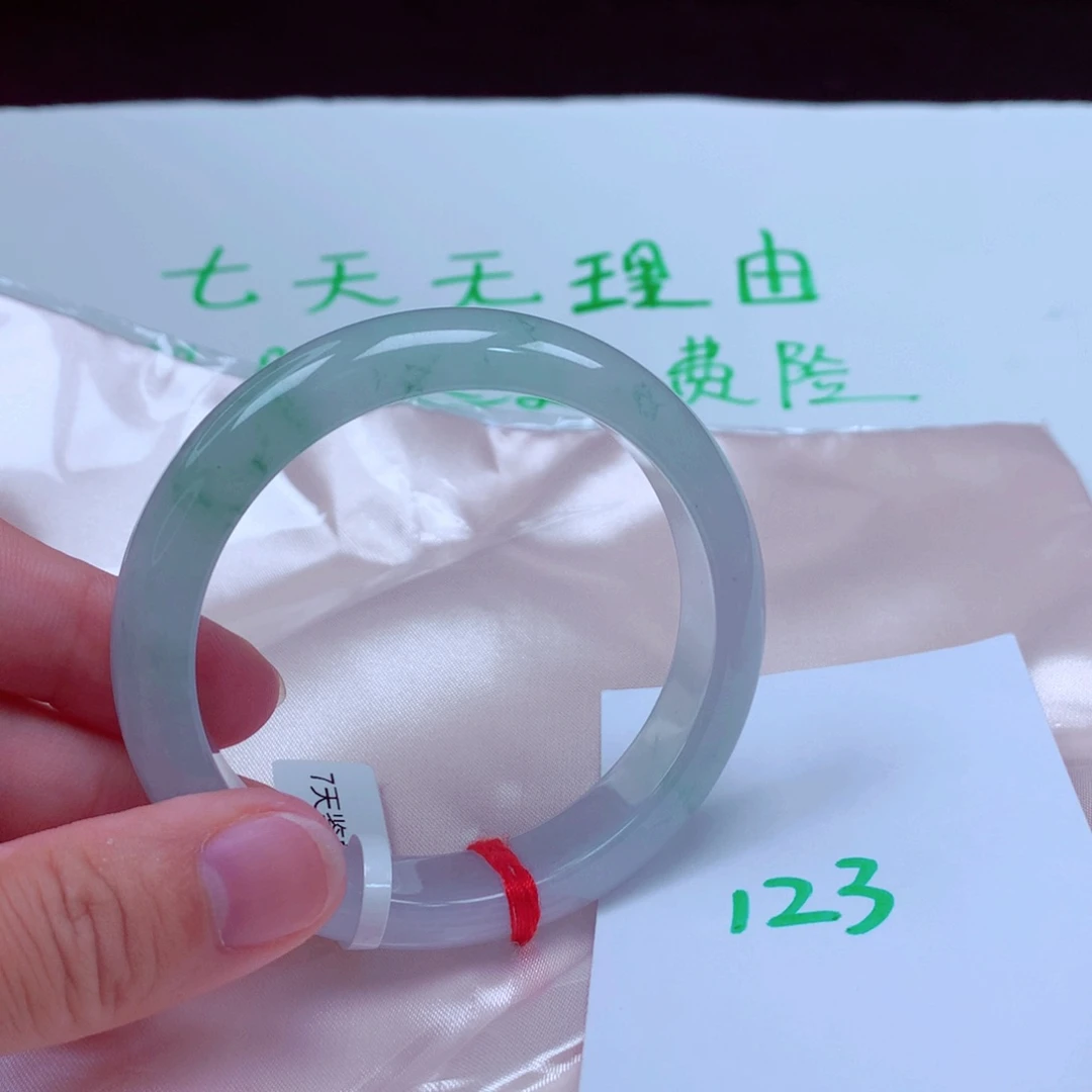 未镶嵌手镯翡翠缅甸天然A货翡翠手镯55.4