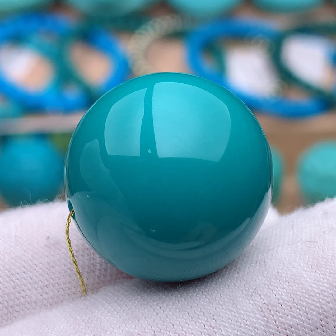 未镶嵌绿松石珠宝奇石20.4mm