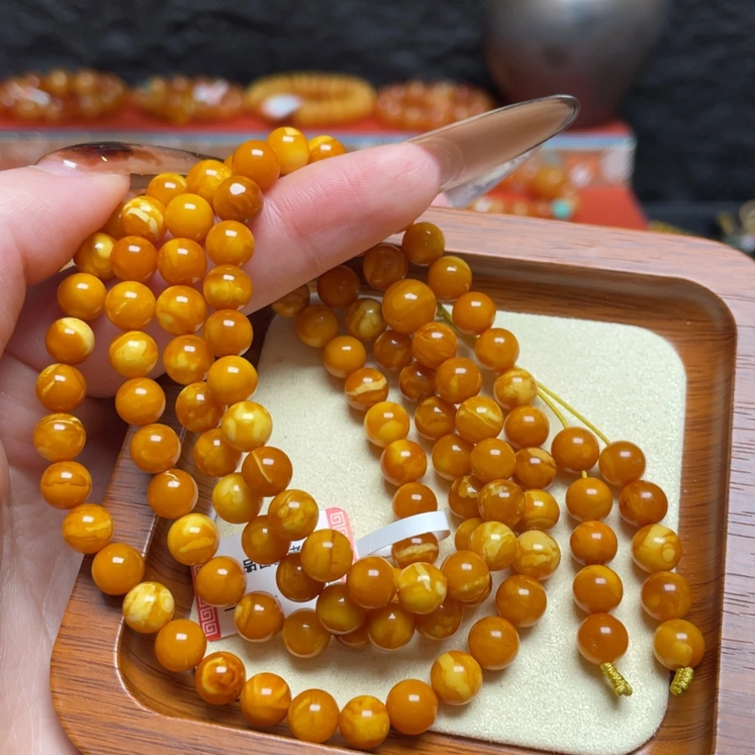 蜜蜡未镶嵌颈饰项链