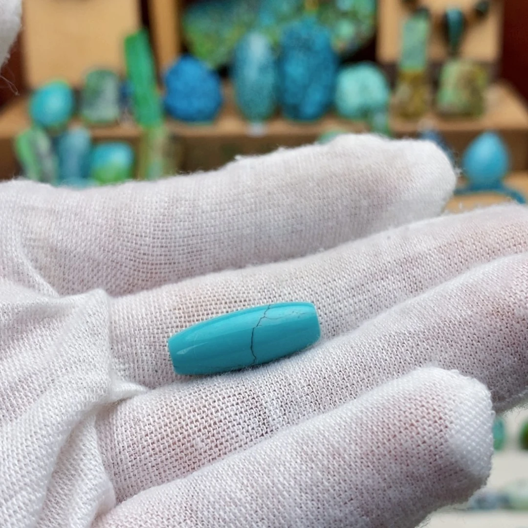 定制绿松石高瓷天珠