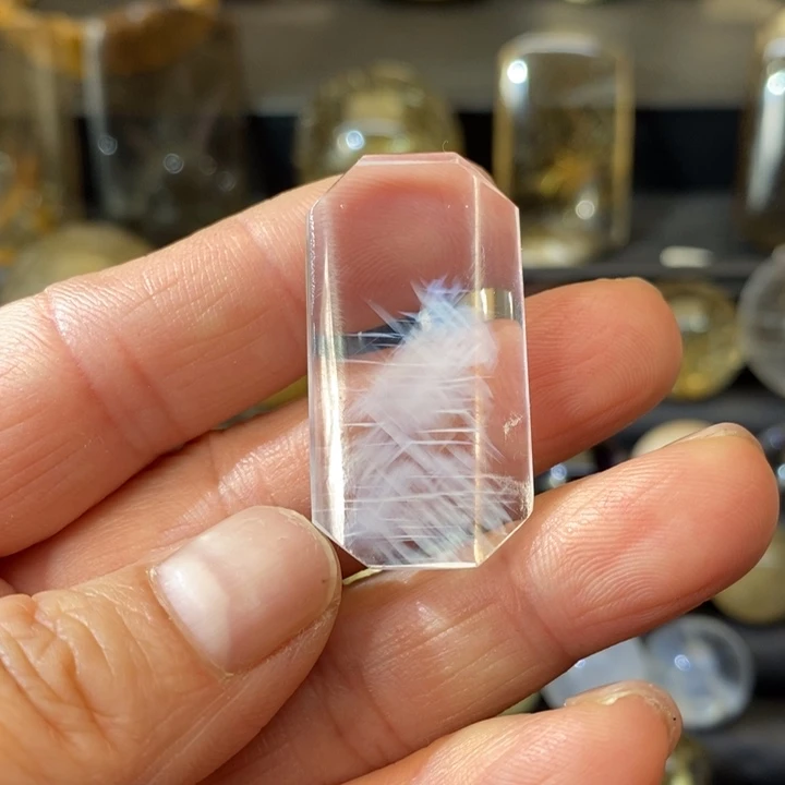 【闪购商品】水晶天然蓝针平安牌未镶嵌白***。