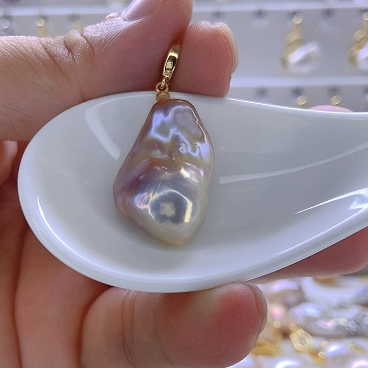 淡水珍珠银S925镶嵌颈饰140