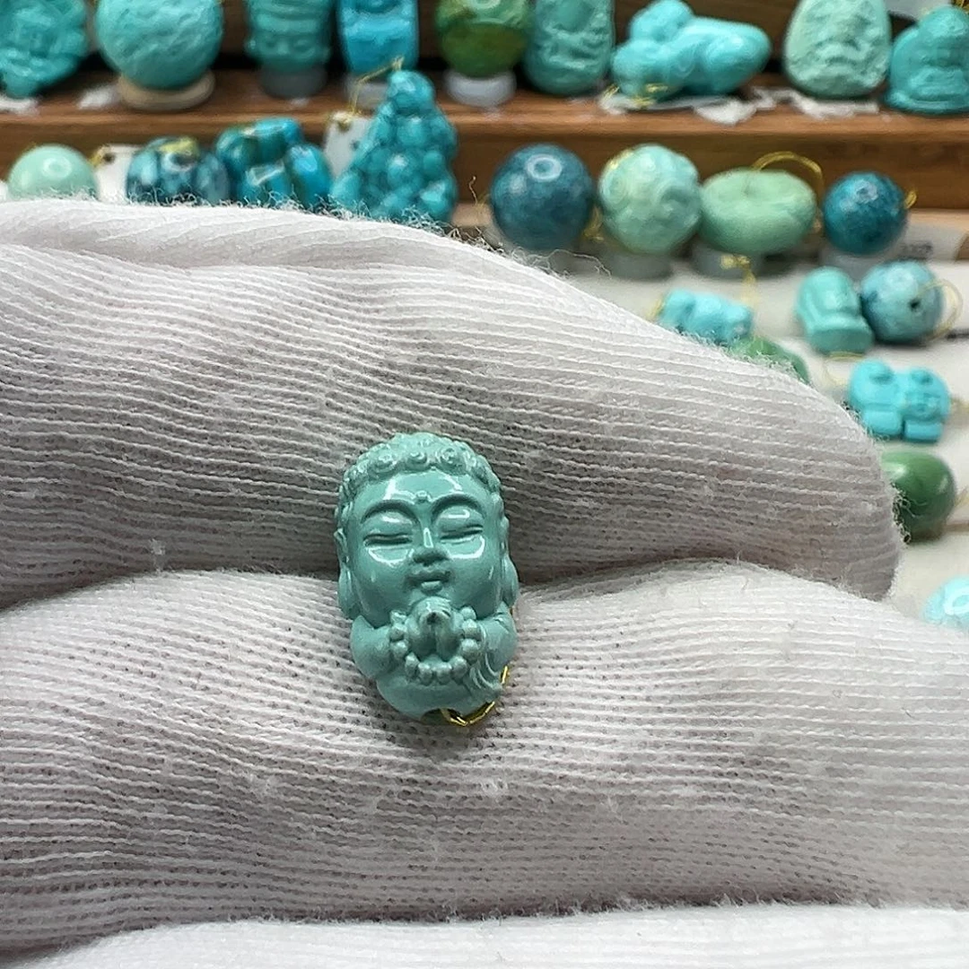 绿松石宝宝佛 未镶嵌